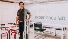 Alsof je lesgeeft in de buitenlucht