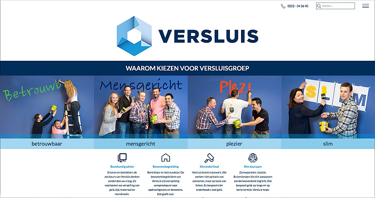 Gloednieuwe website voor Versluis
